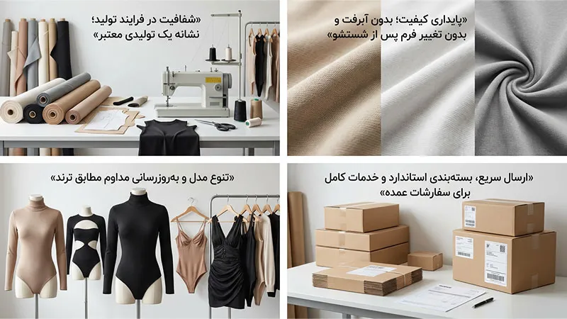 بهترین تولیدی بادی زنانه در تبریز
