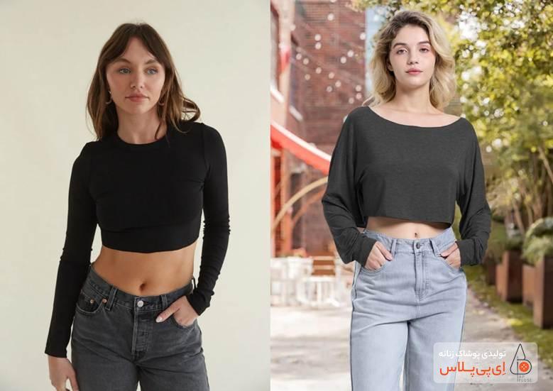 انواع کراپ آستین بلند