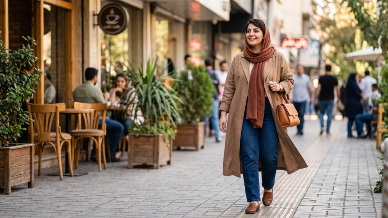 راهنمای ست کردن شلوار و شال با مانتو مناسب افراد چاق