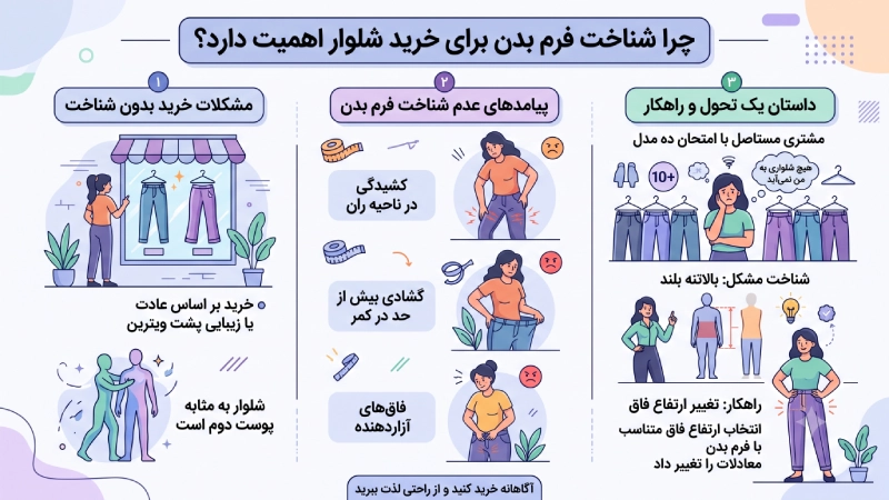 چرا شناخت شلوار مناسب فرم بدن اهمیت دارد