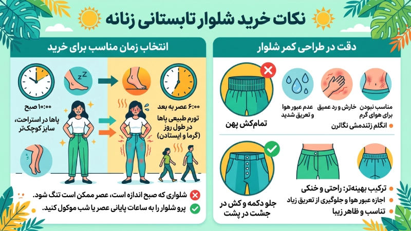نکات خرید شلوار تابستانی زنانه