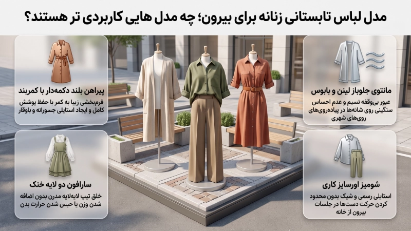 مدل لباس تابستانی زنانه برای بیرون؛ چه مدل هایی کاربردی تر هستند